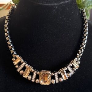 Vintage Rhinestone & Crystal Statement Choker Necklace